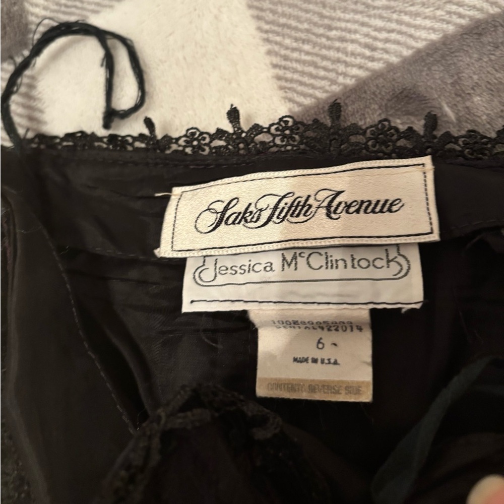 Vintage Saks 5th Ave Jessica McClintok lace dress 6 - Picture 6 of 10